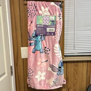 Pink Stitch Throw Blanket